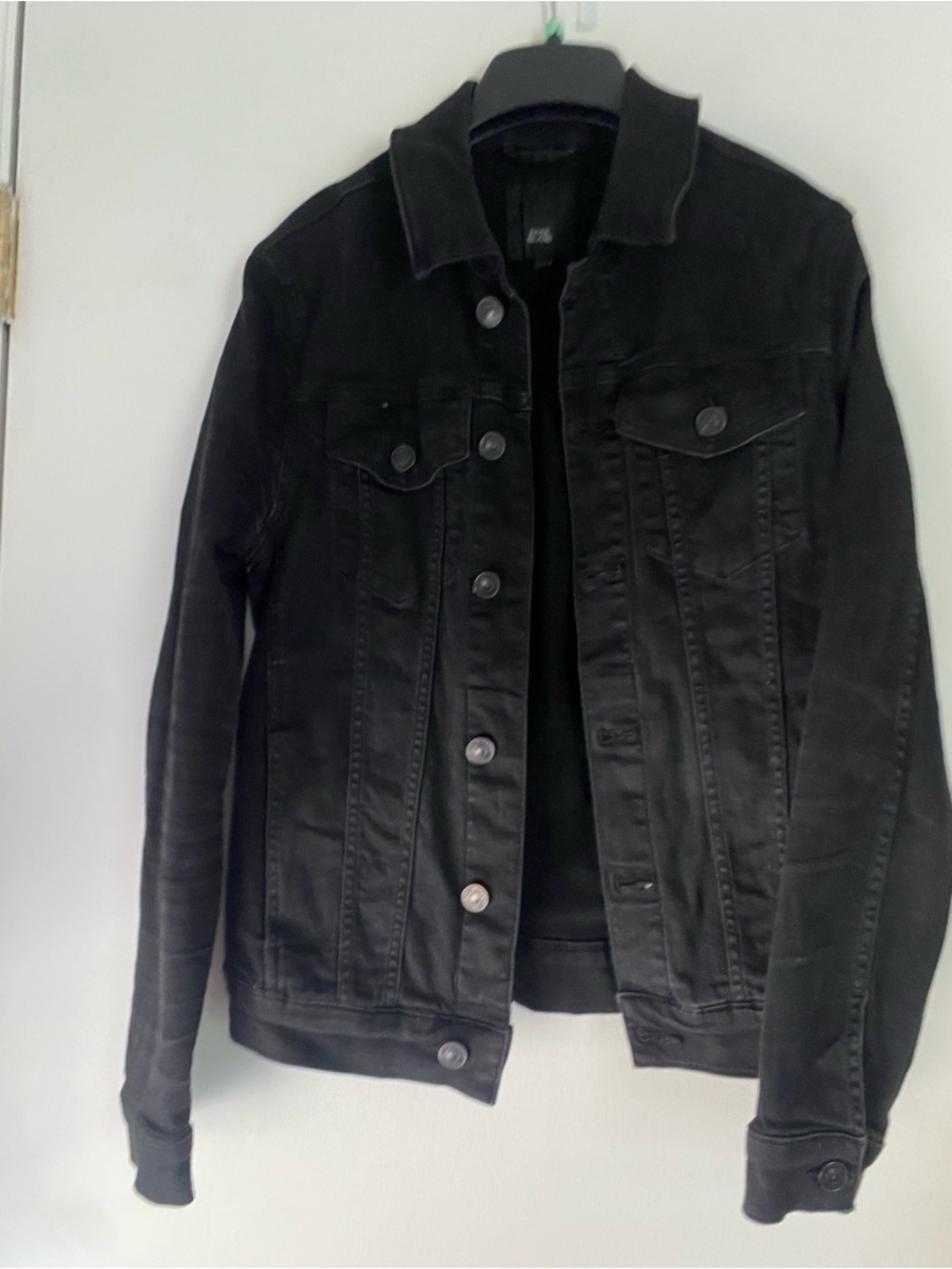 River Island Black Denim Trucker Jacket